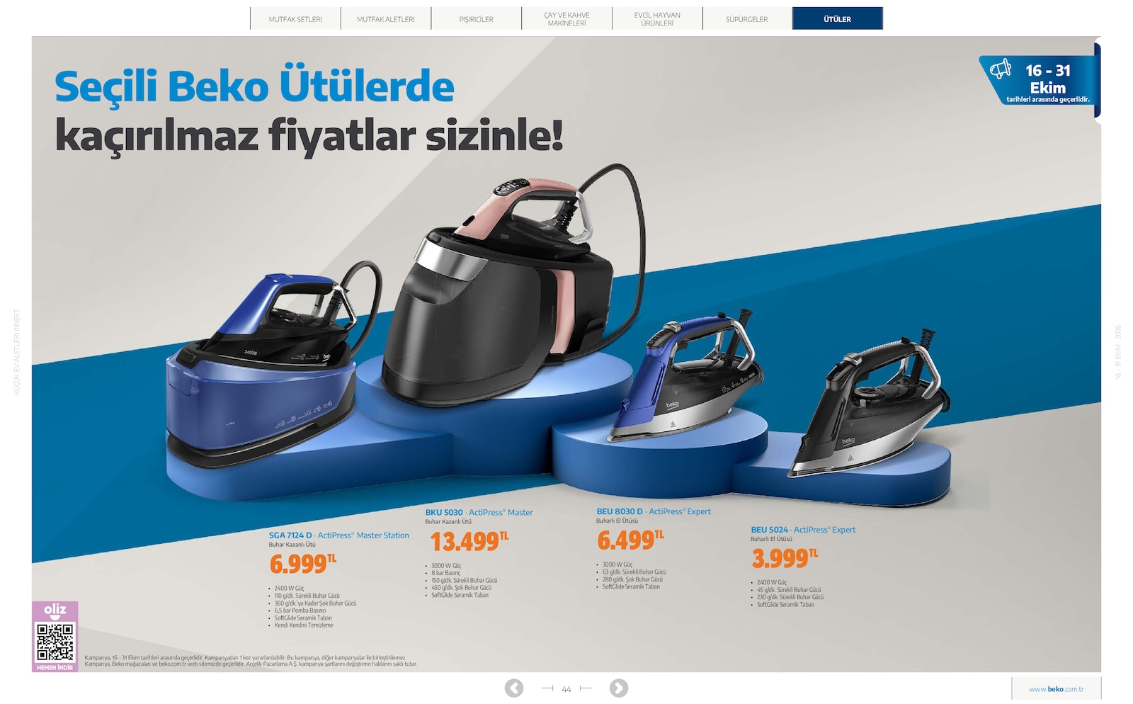 Beko Kucuk Ev Aletleri Brosuru — sayfa 44