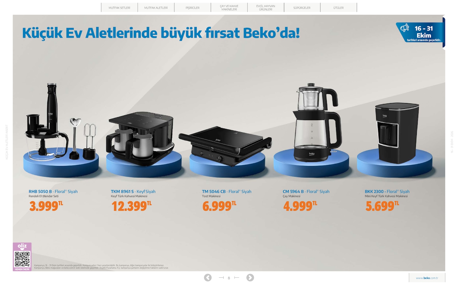 Beko Kucuk Ev Aletleri Brosuru — sayfa 8