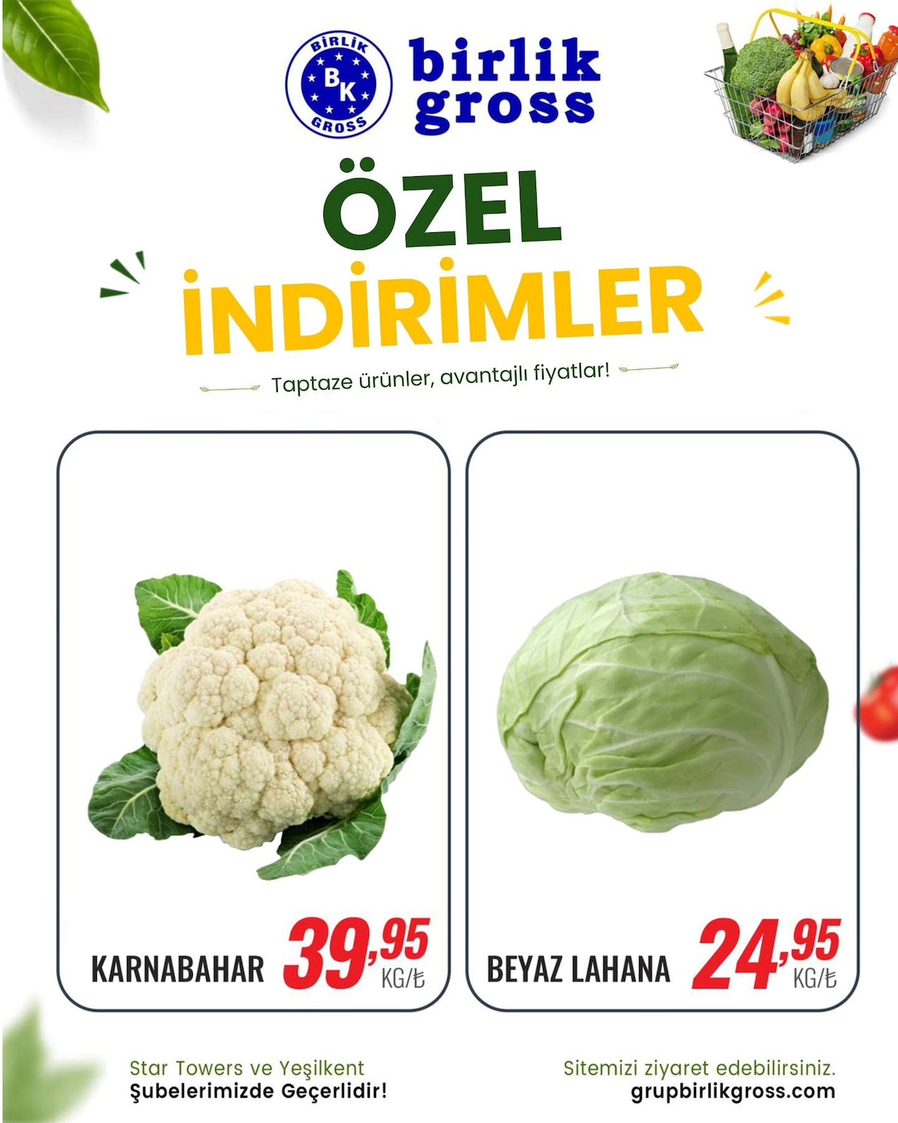 Birlikgross Manav İndirim Brosuru