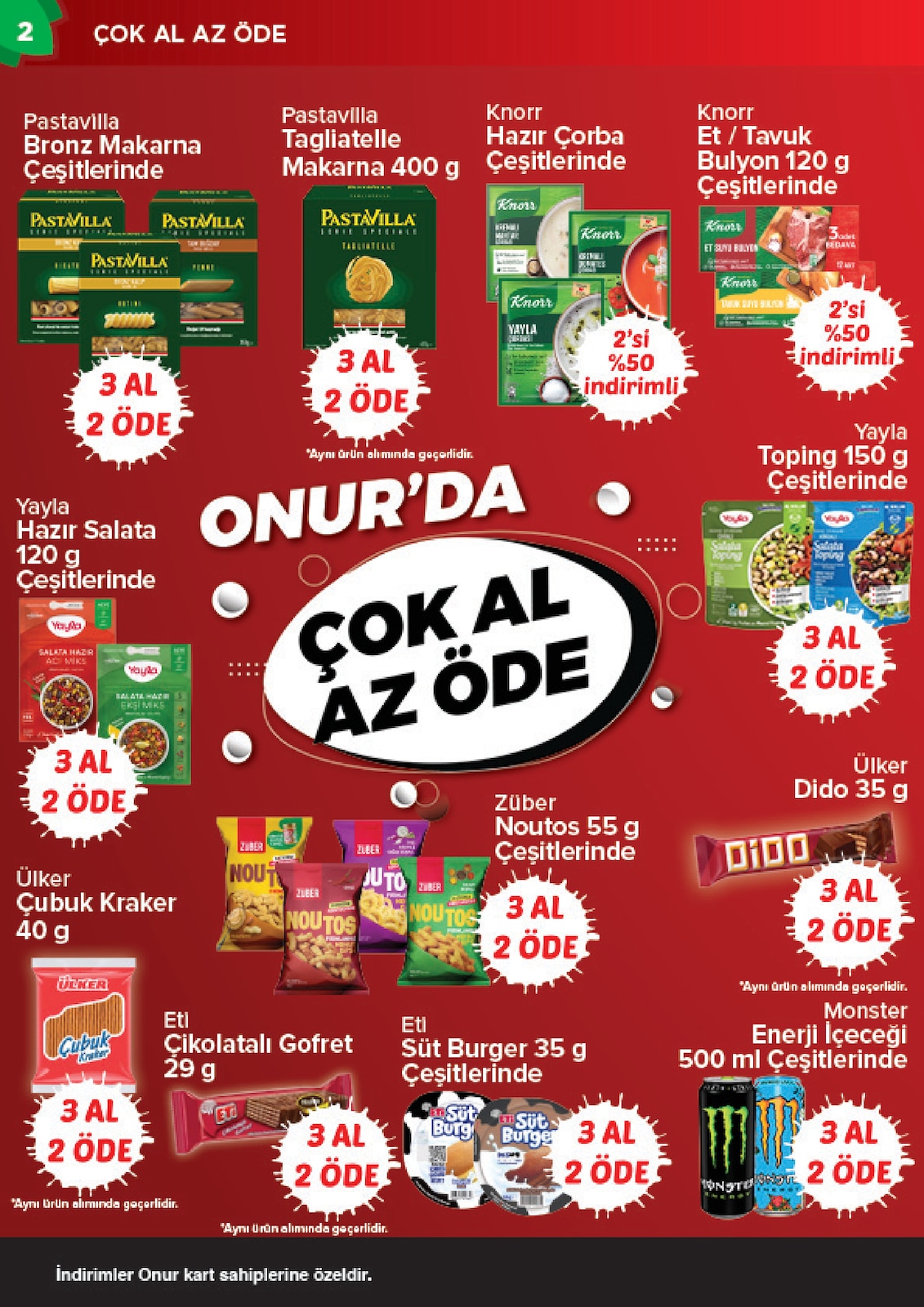 Onurmarket İndirim Brosuru İstanbul Trakya