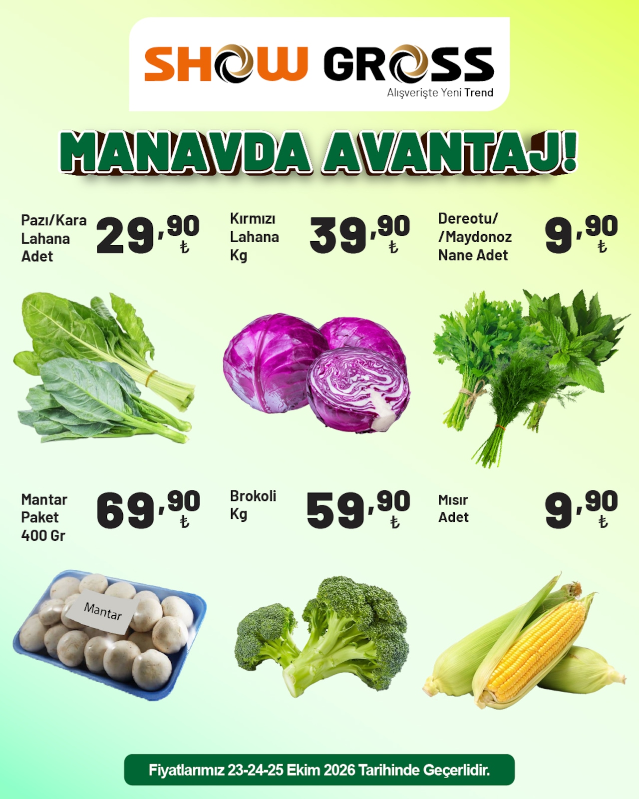 Showgross Manav İndirim Brosuru