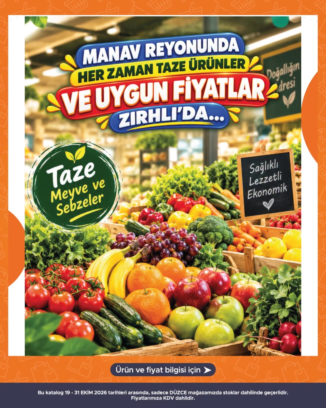 Zirhlitoptanmarket Duzce Subesine Ozel İndirim Brosuru