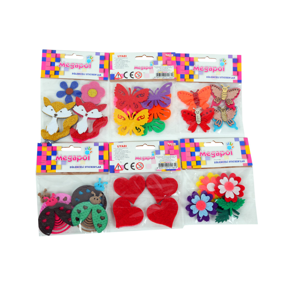 Eğlenceli Keçe Stickerlar