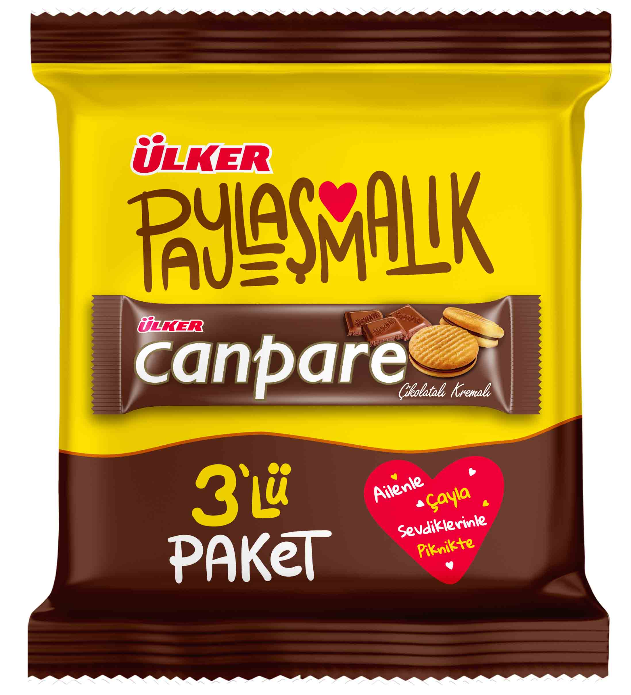 Ülker Canpare Çikolata Kremalı 3'lü 243 G