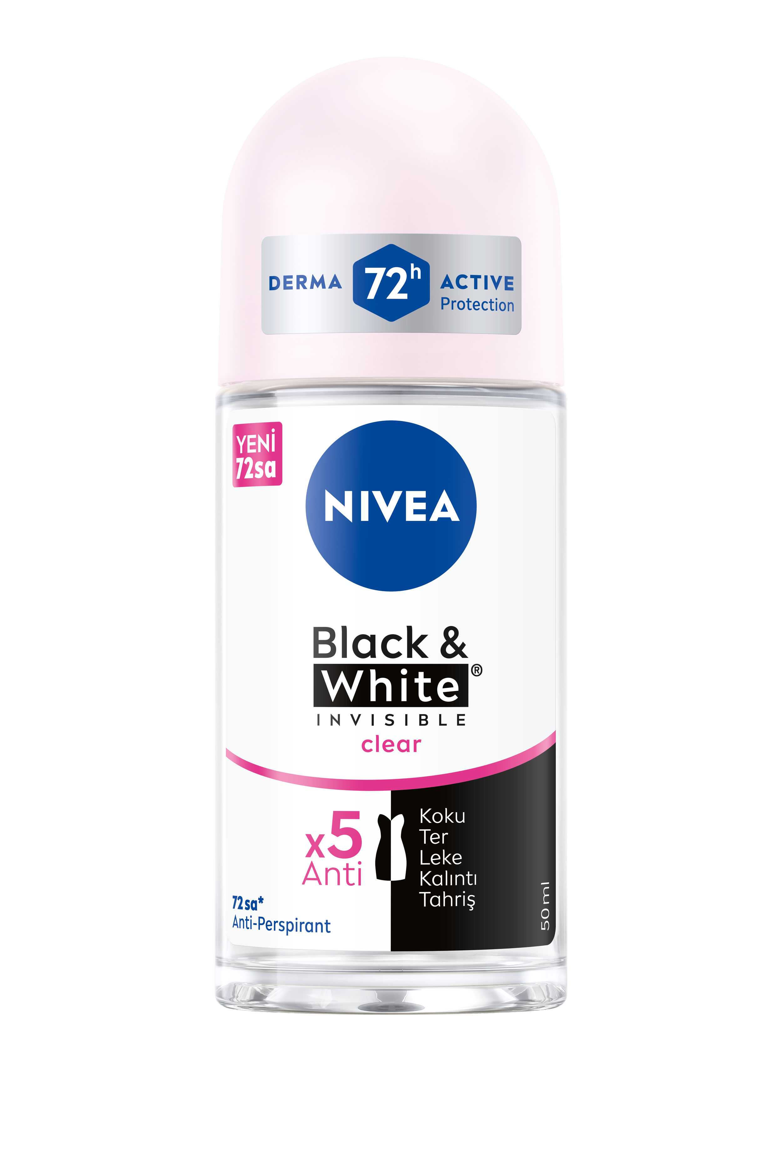 Nivea Kadın Roll on Deodorant Black&White Invisible Clear 50 ml