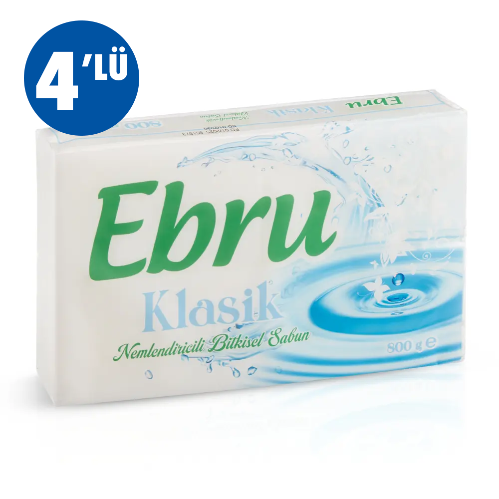 Ebru Klasik Kalıp Beyaz Sabun 4*200 G