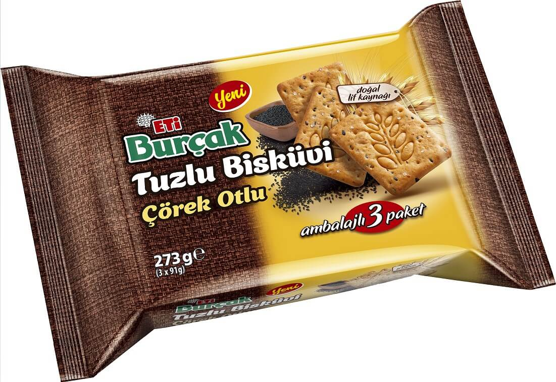 Eti Burçak Tuzlu Çörekotlu Bisküvi 273 g