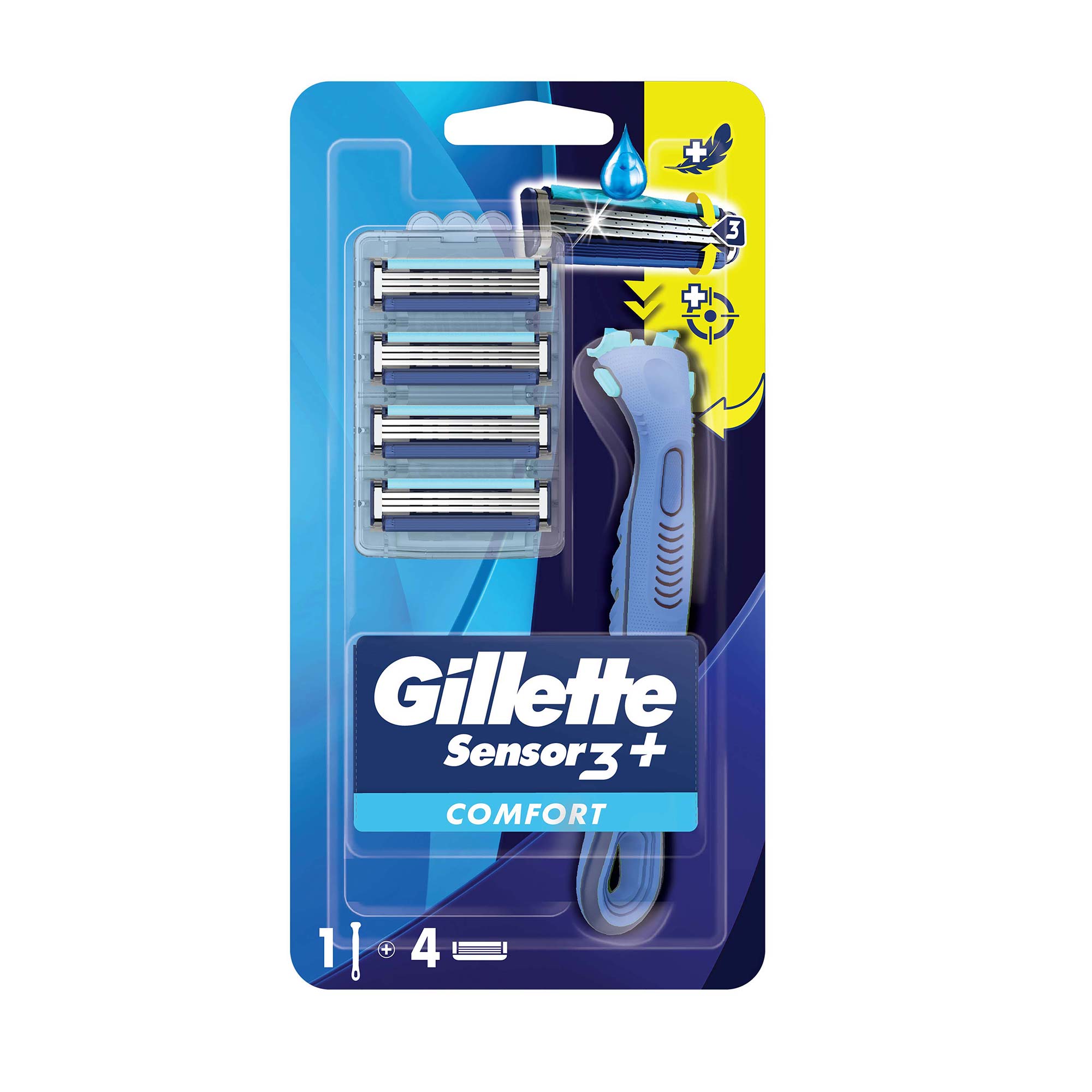 Gillette Sensor 3 Comfort Tıraş Bıçağı + 4 Yedek