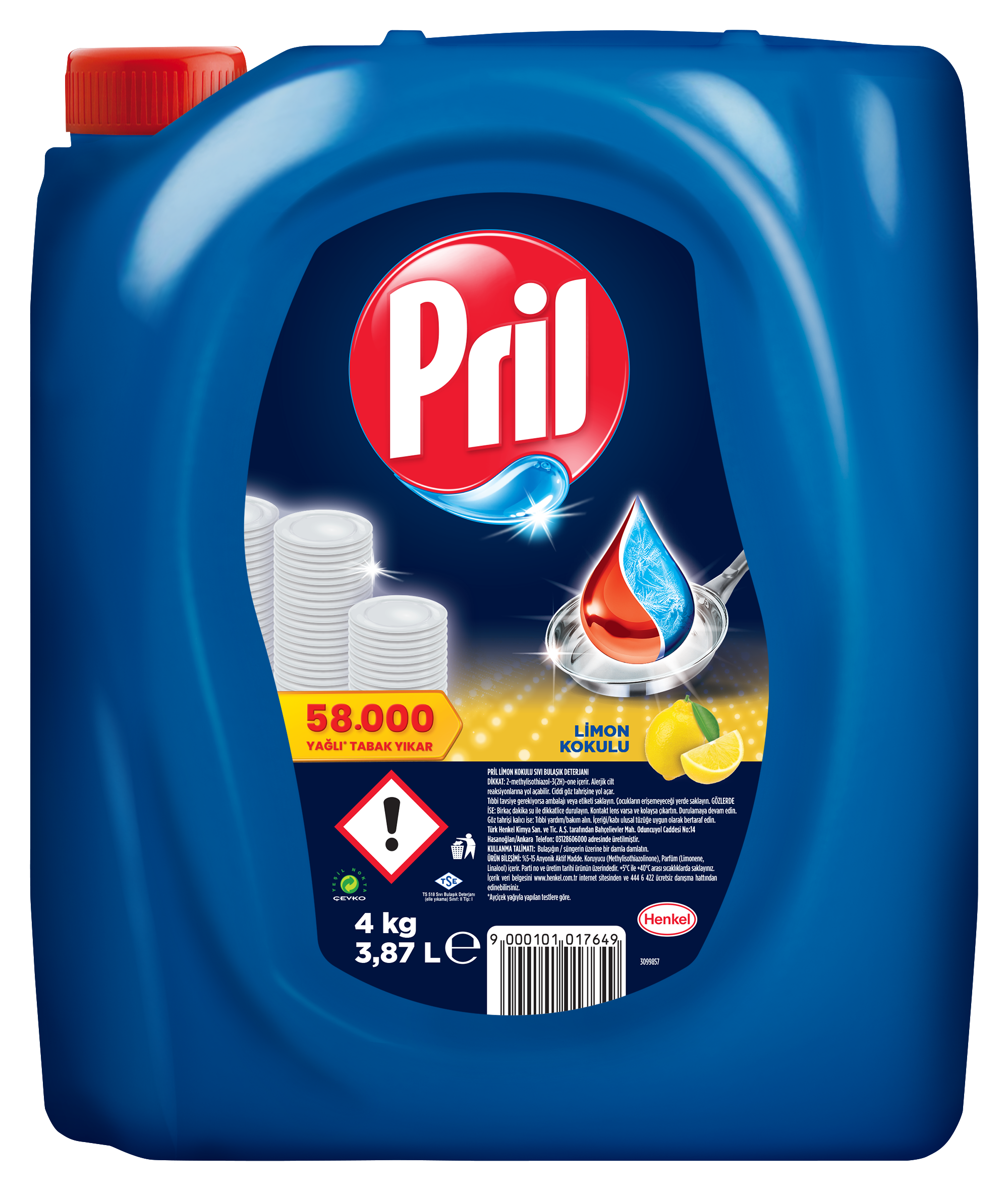 Pril Klasik Limon Bulaşık Deterjanı 4 Kg