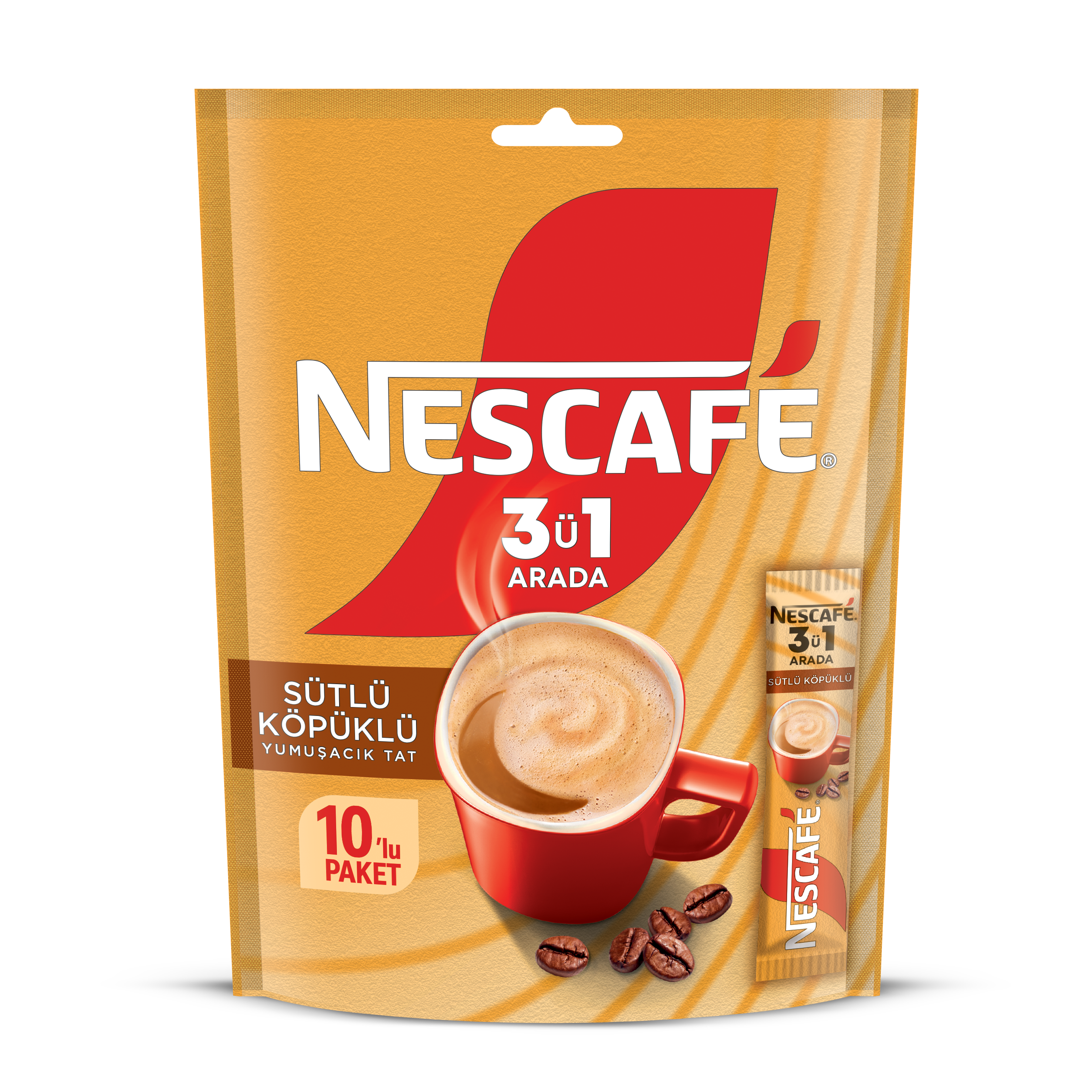 Nescafe Sütlü Köpüklü 3'ü 1 Arada 10'lu Paket