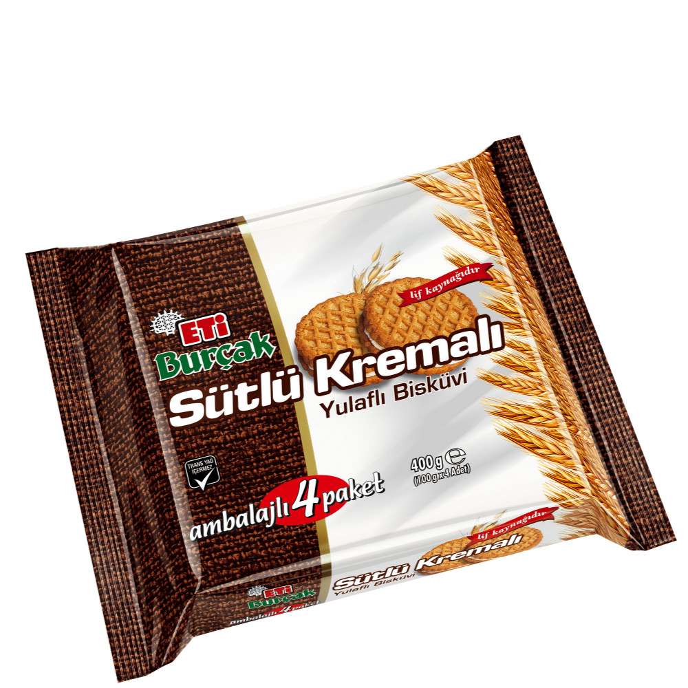 Eti Burçak Sütlü Kremalı 4'lü 400 g
