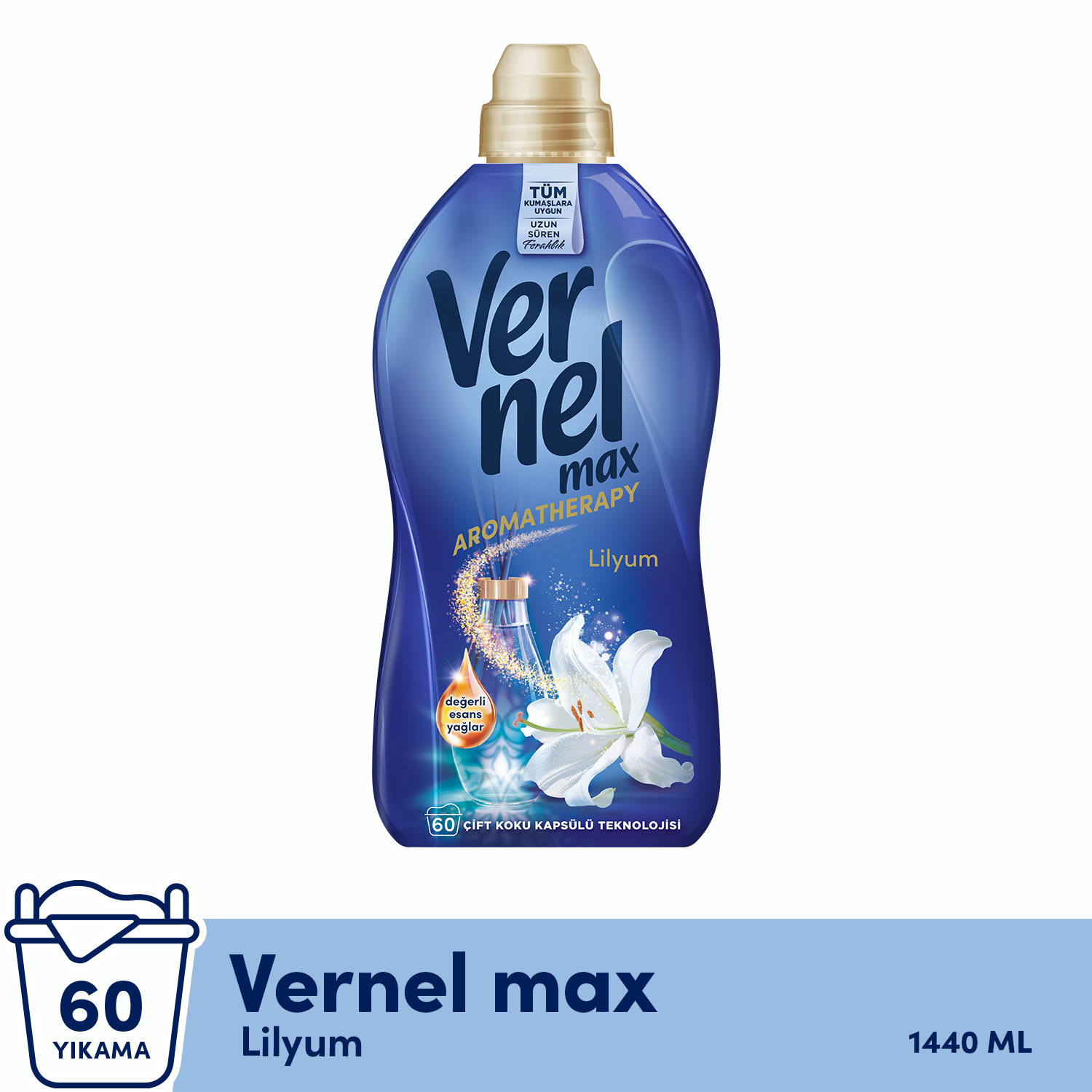 Vernel Max Konsantre Yumuşatıcı Lilyum 1440 Ml