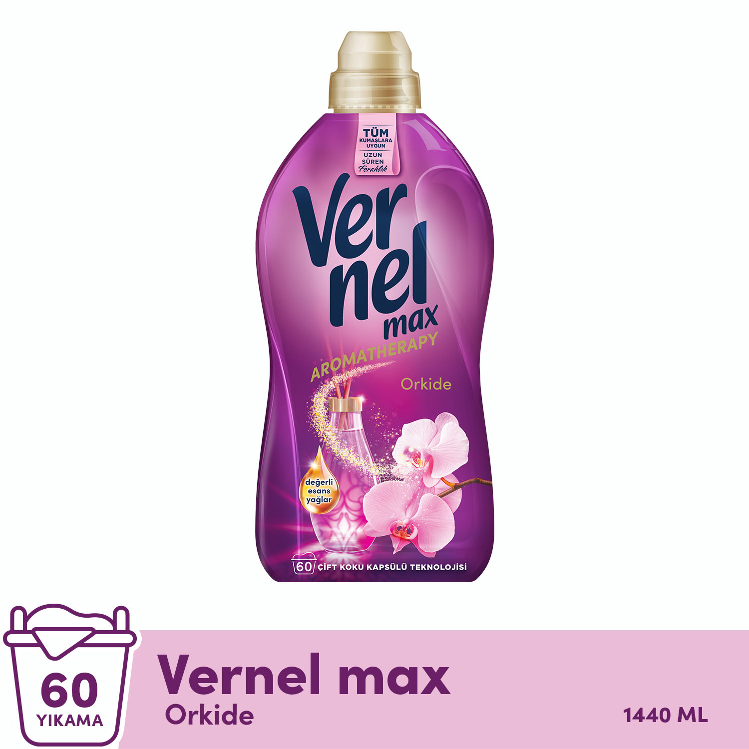 Vernel Max Konsantre Yumuşatıcı Orkide 1440 Ml