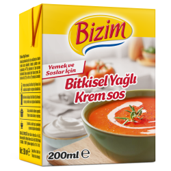 Bizim Bitkisel Yağlı Kremsos %20 Yağlı 200 ml