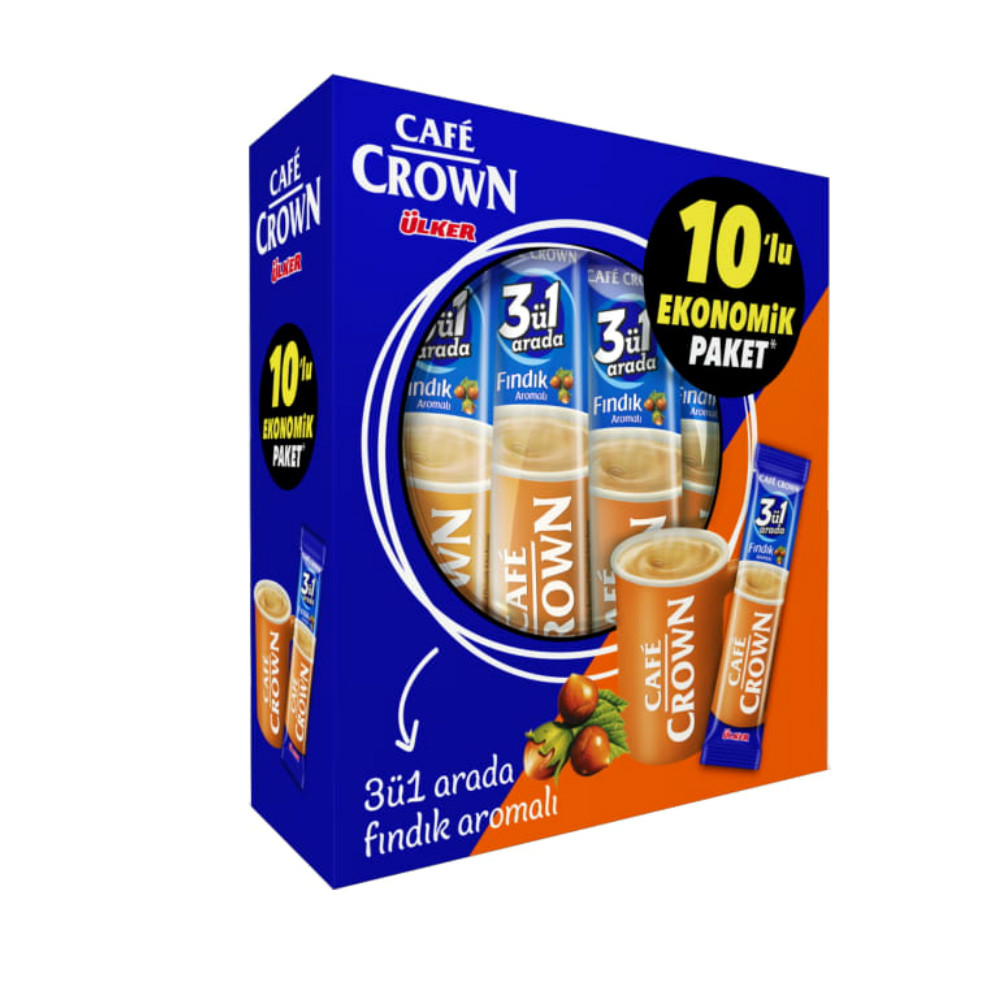 Cafe Crown Fındıklı 3'ü 1 Arada 10'lu 180 g