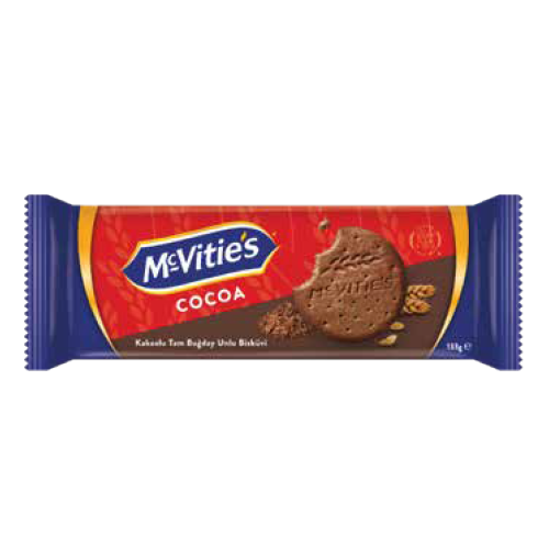 Mcvitie's Kakaolu Tam Buğday Unlu Bisküvi 133 g