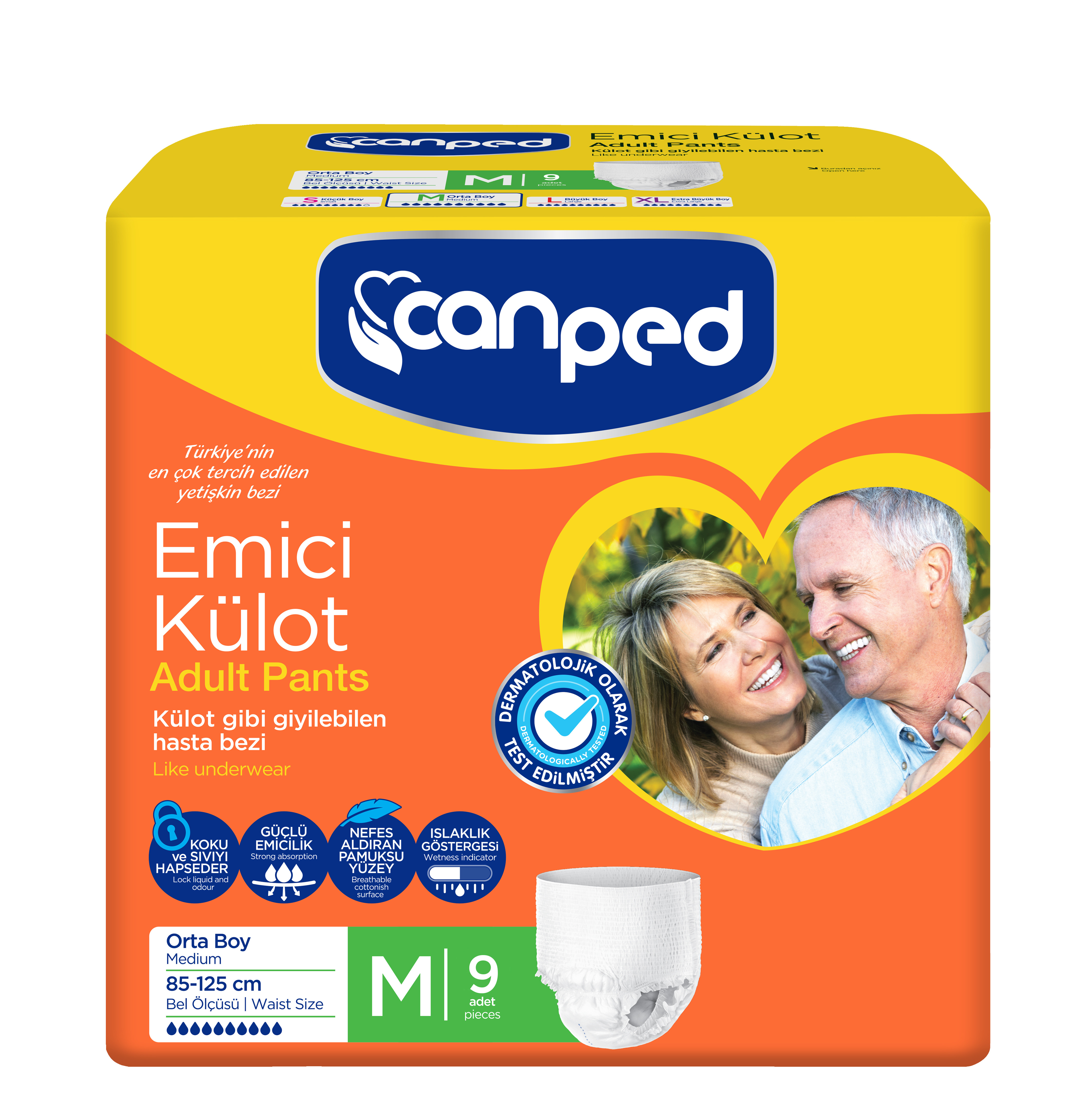 Canped Emici Külot Orta 9'lu