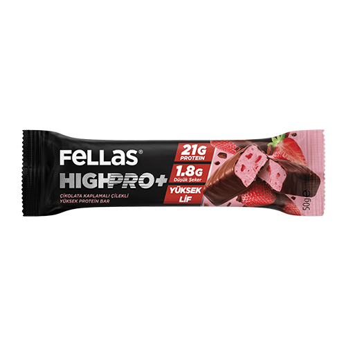 Fellas Highpro+ Çilekli Protein Bar 50 g