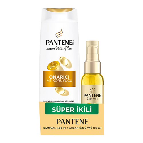 Pantene Onarıcı Şampuan 400 Ml+Argan Yağı 100 Ml