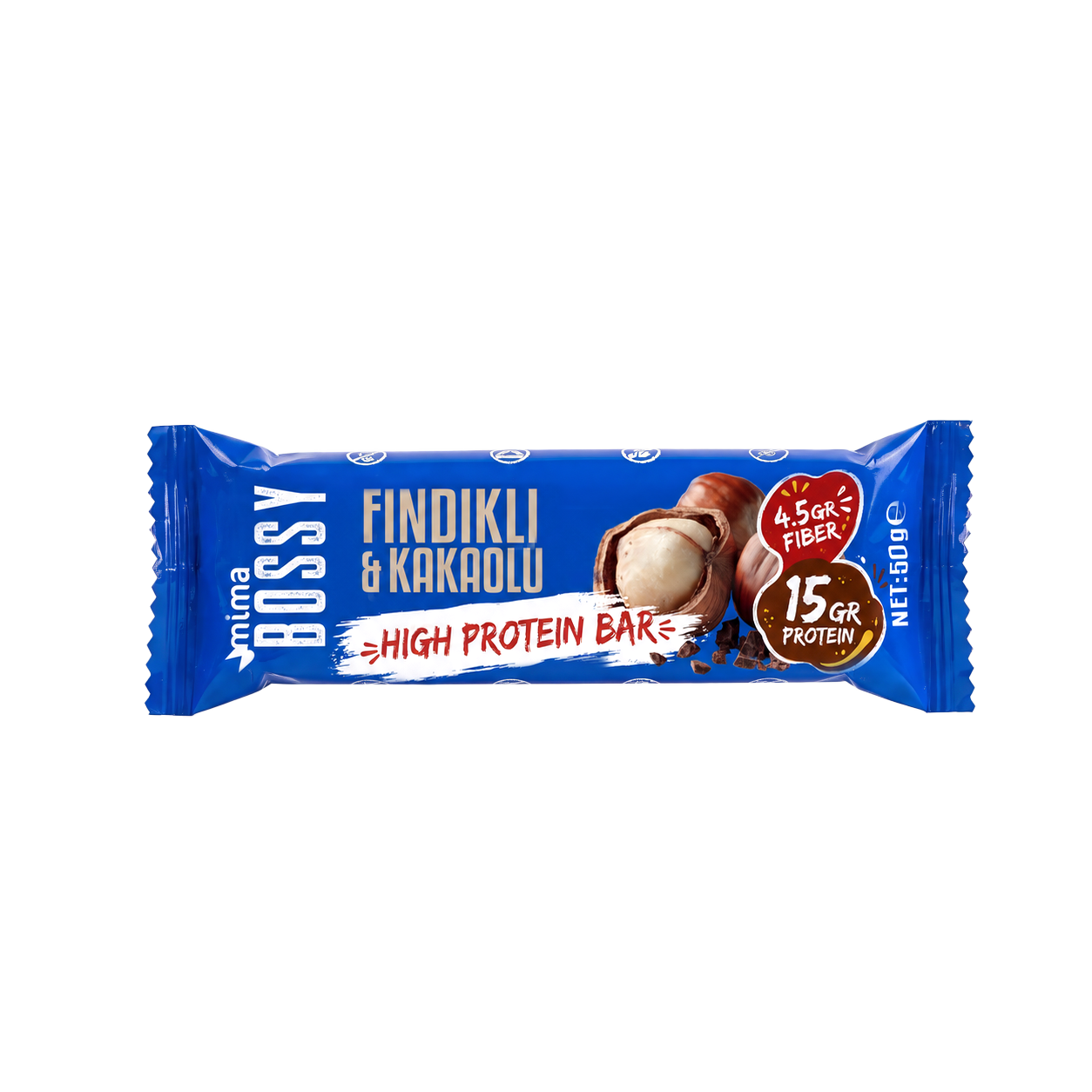 Bossy Fındıklı&Kakaolu Protein Bar 50 g