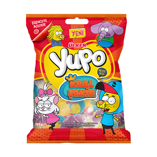 Yupo Kral Şakir Meyve Aromalı Yumuşak Şeker 175 g