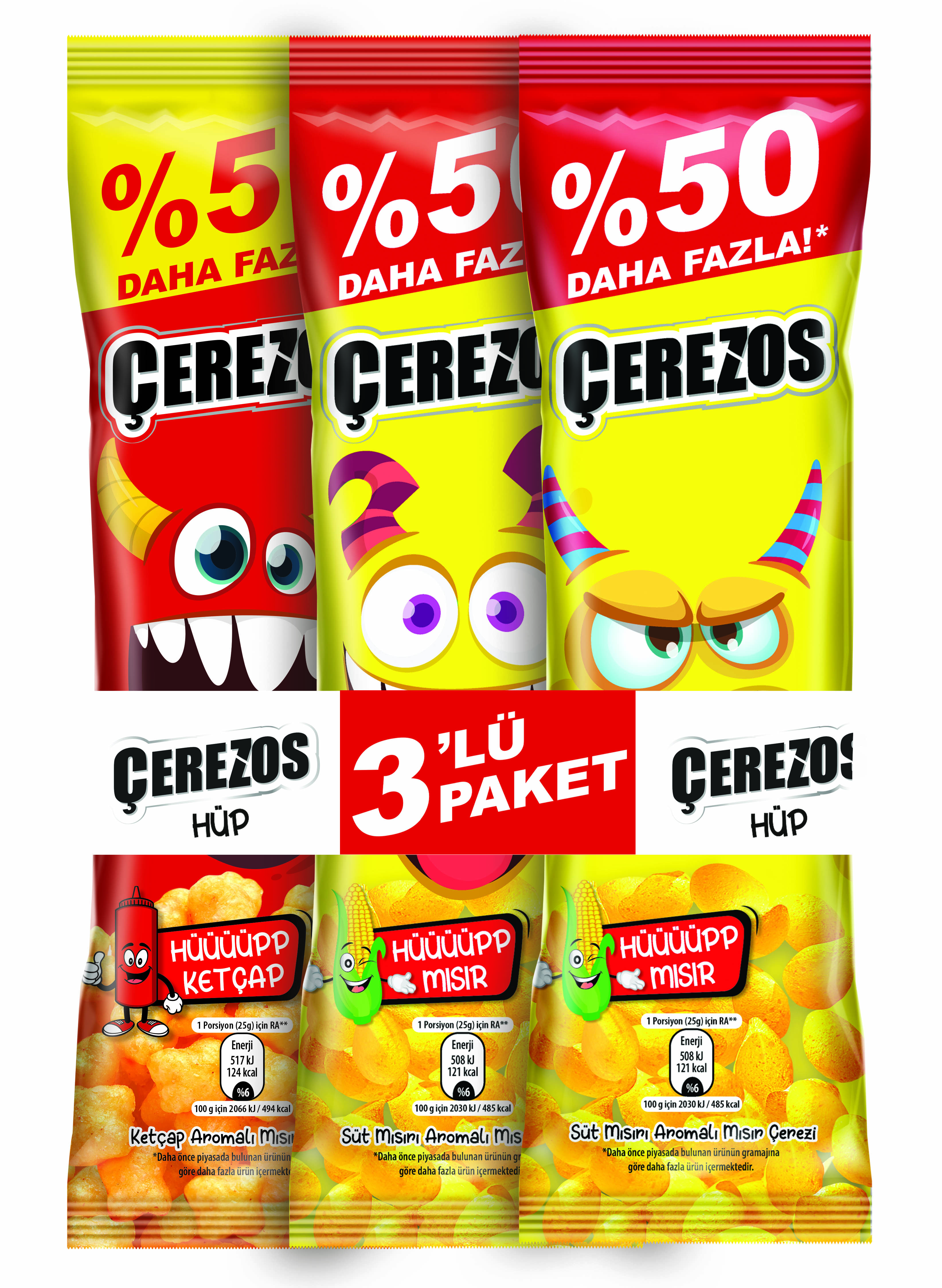Çerezos Hüp 3'lü 3*26 G