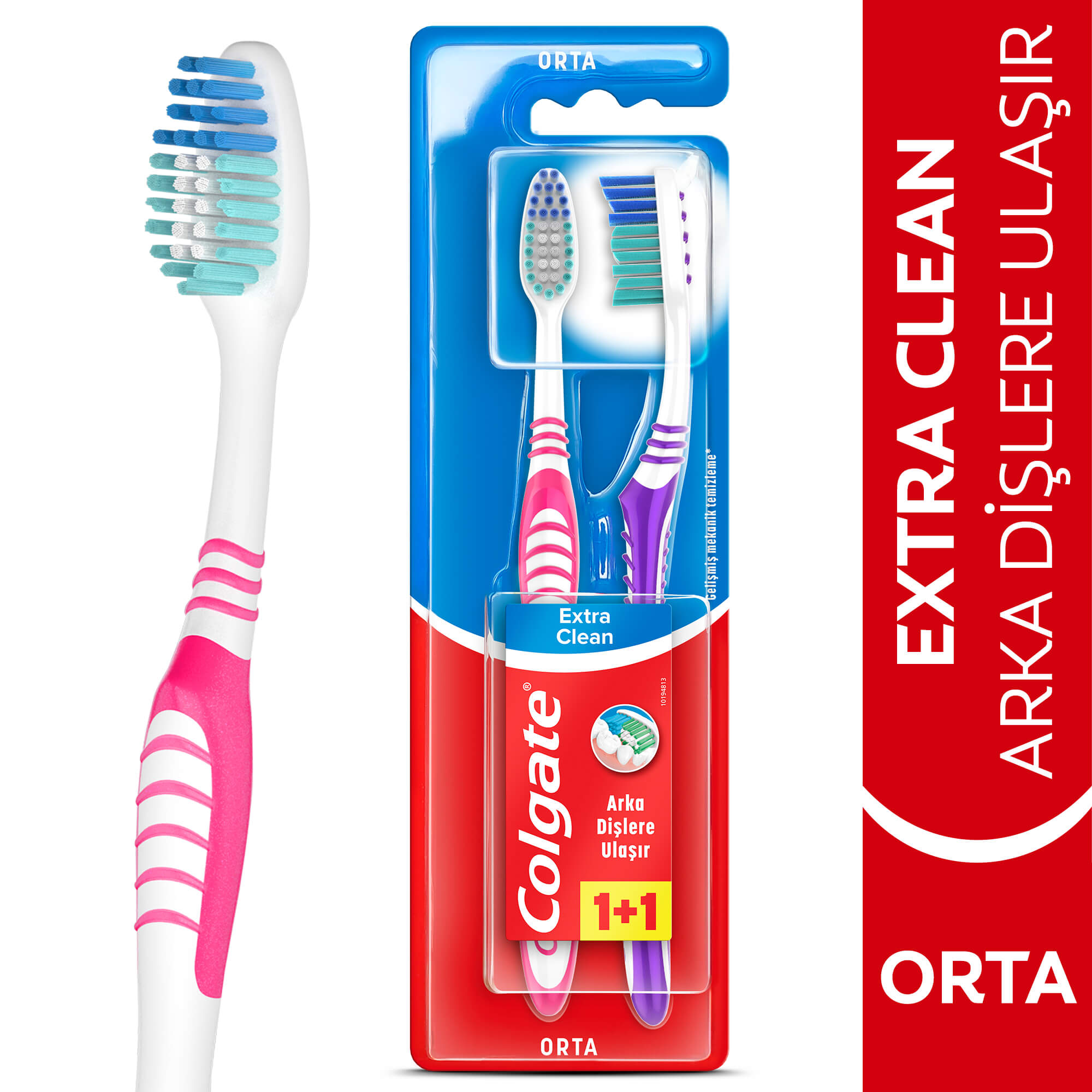 Colgate Extra Clean Diş Fırçası 1+1