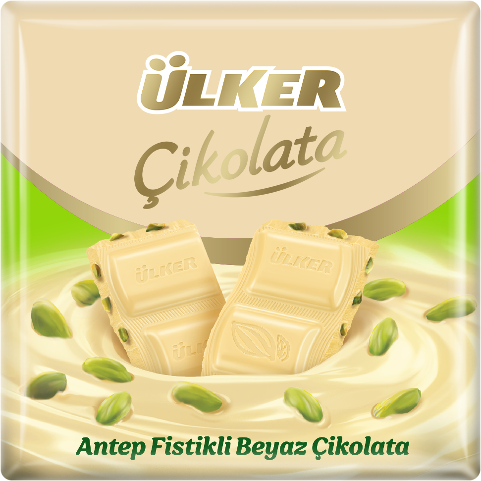 Ülker Antep Fıstıklı Beyaz Çikolata 65 g