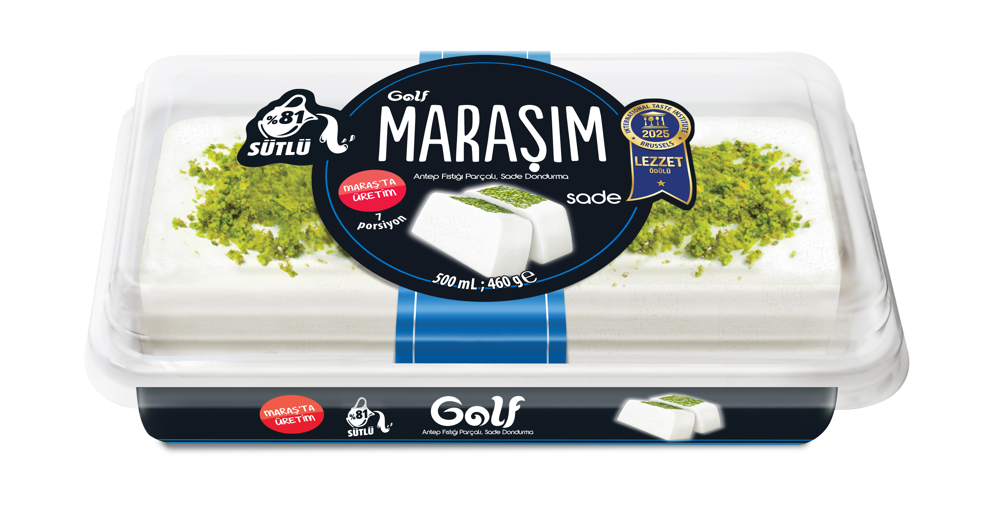 Golf Maraşım %81 Sütlü Sade Dondurma 500 ml