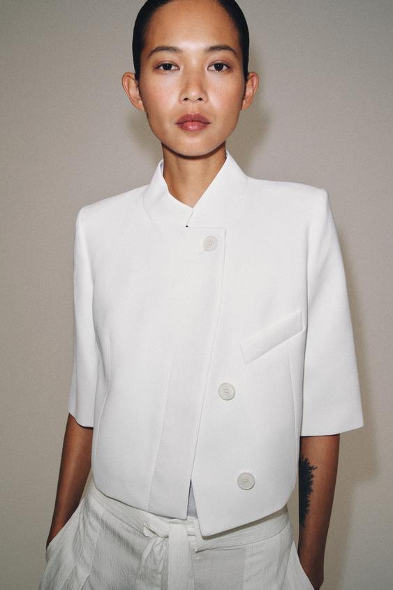 Kısa Kollu Crop Blazer ZW Collection