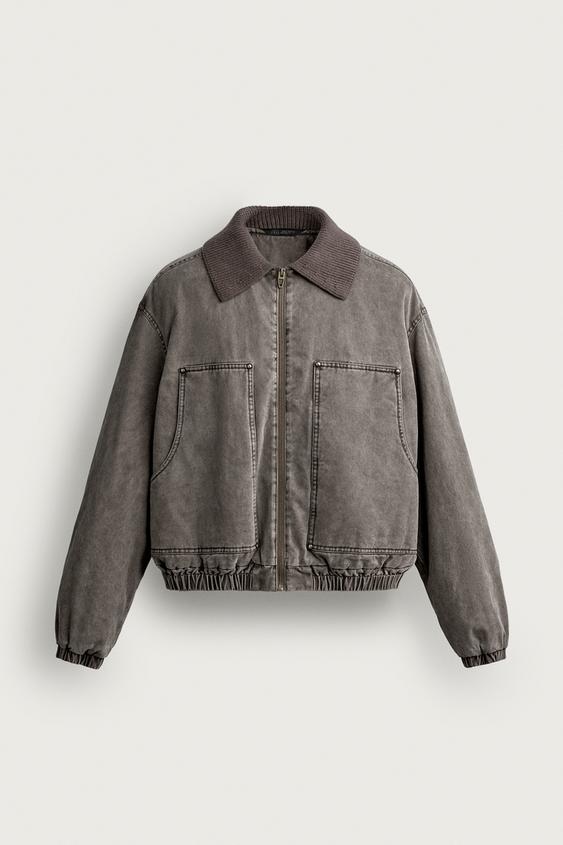 Triko Yaka Crop Fit Ceket