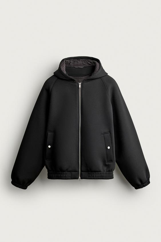 Teknik Kapüşonlu Relaxed Fit Ceket