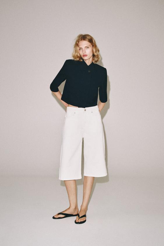 ZW Collection Kısa Kollu Crop Blazer