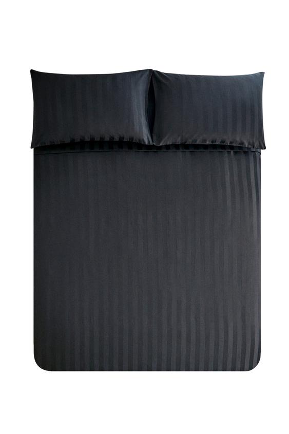 Çizgili Saten Nevresim (500 İplikli)