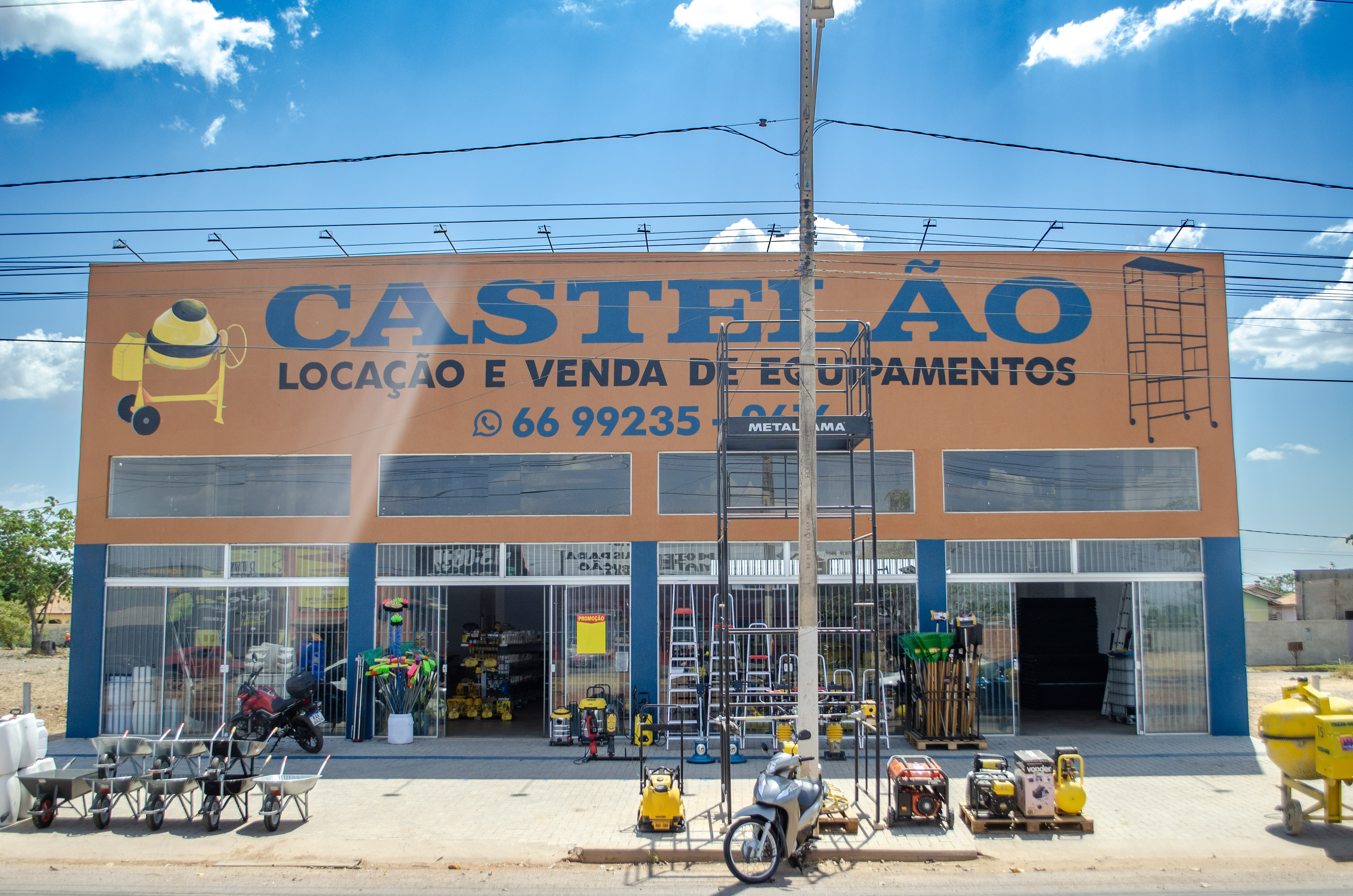 Fachada da loja Castelão Locações