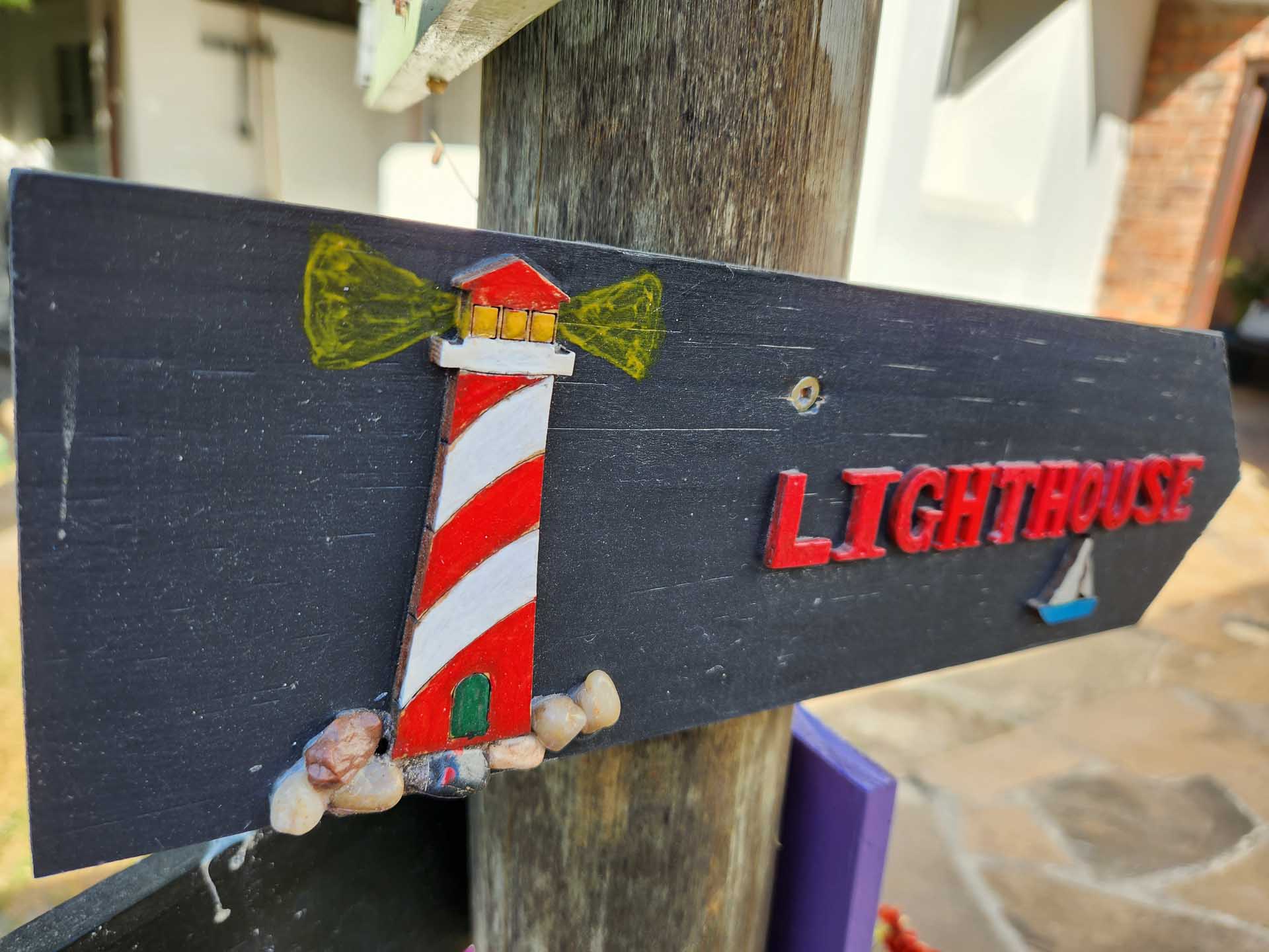 Lighthouse Suite Sign - If you get lost, just follow the lighthouse!