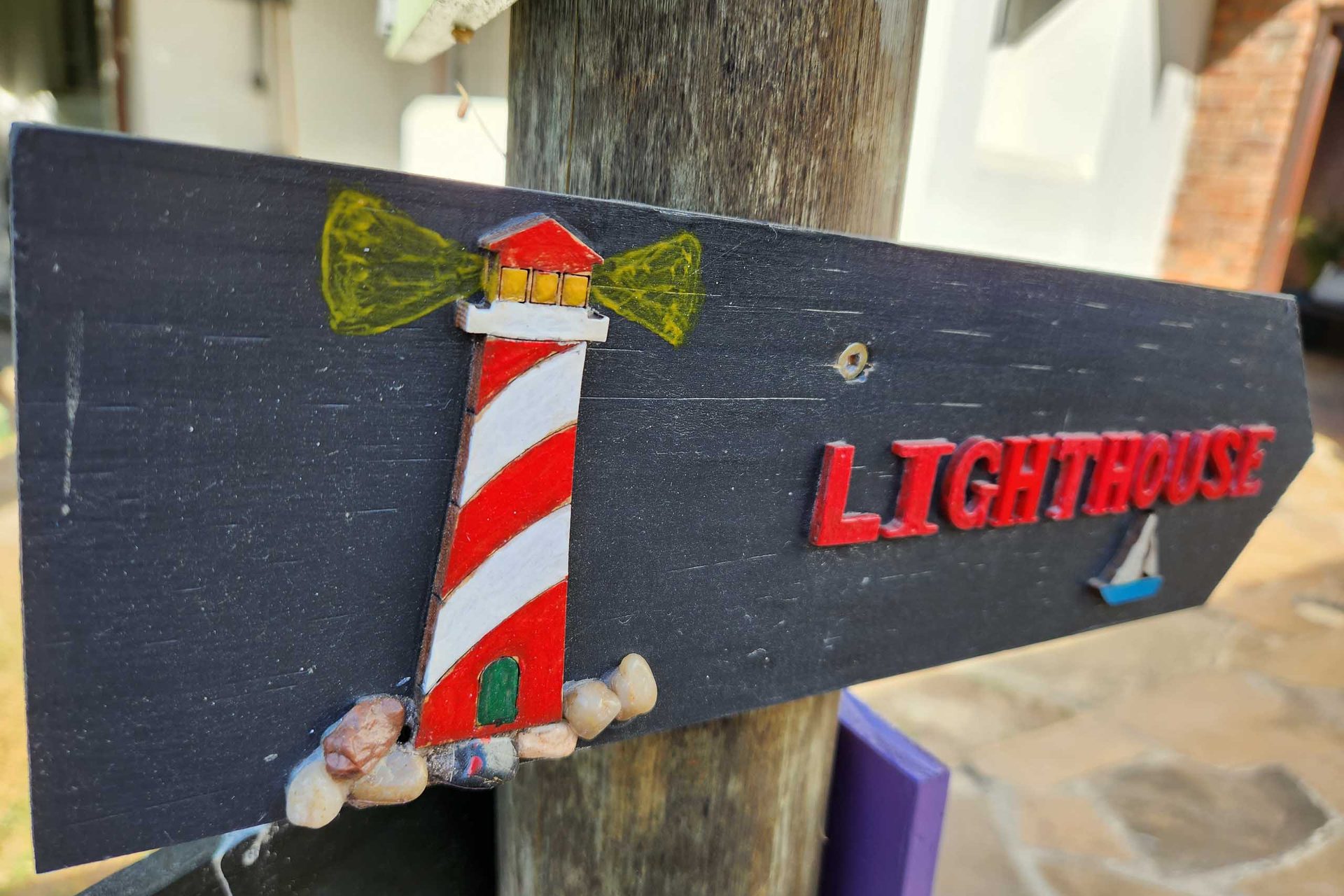 Lighthouse Suite Sign - If you get lost, just follow the lighthouse!