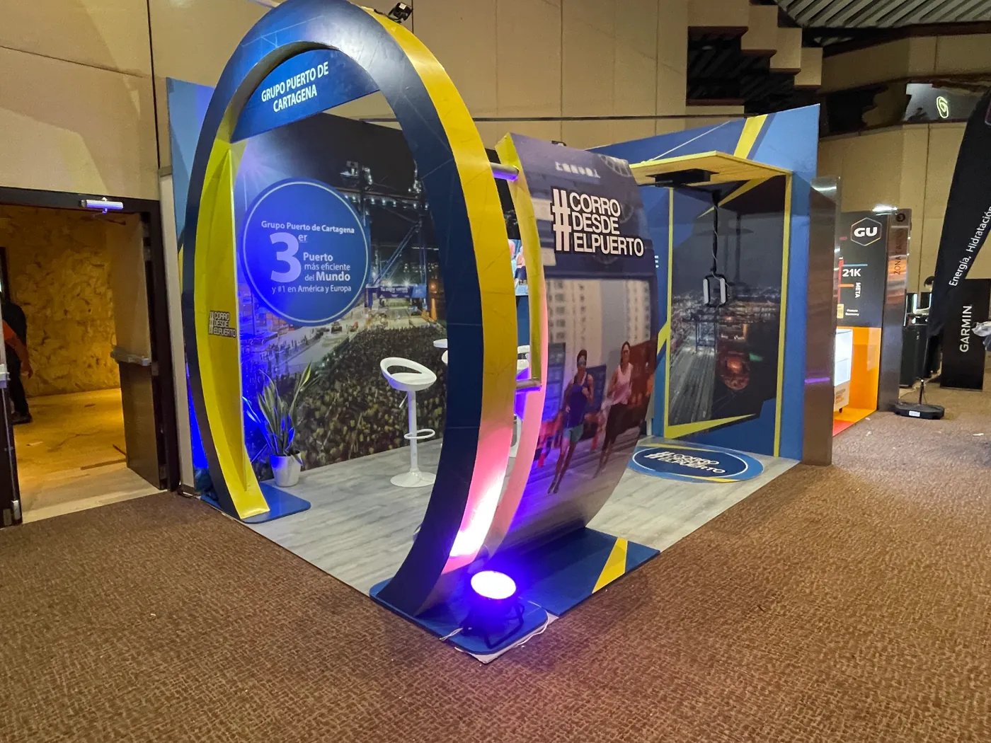 Grupo Puerto De Cartagena Stand Media Maratón Del Mar Centro De Convenciones De Cartagena