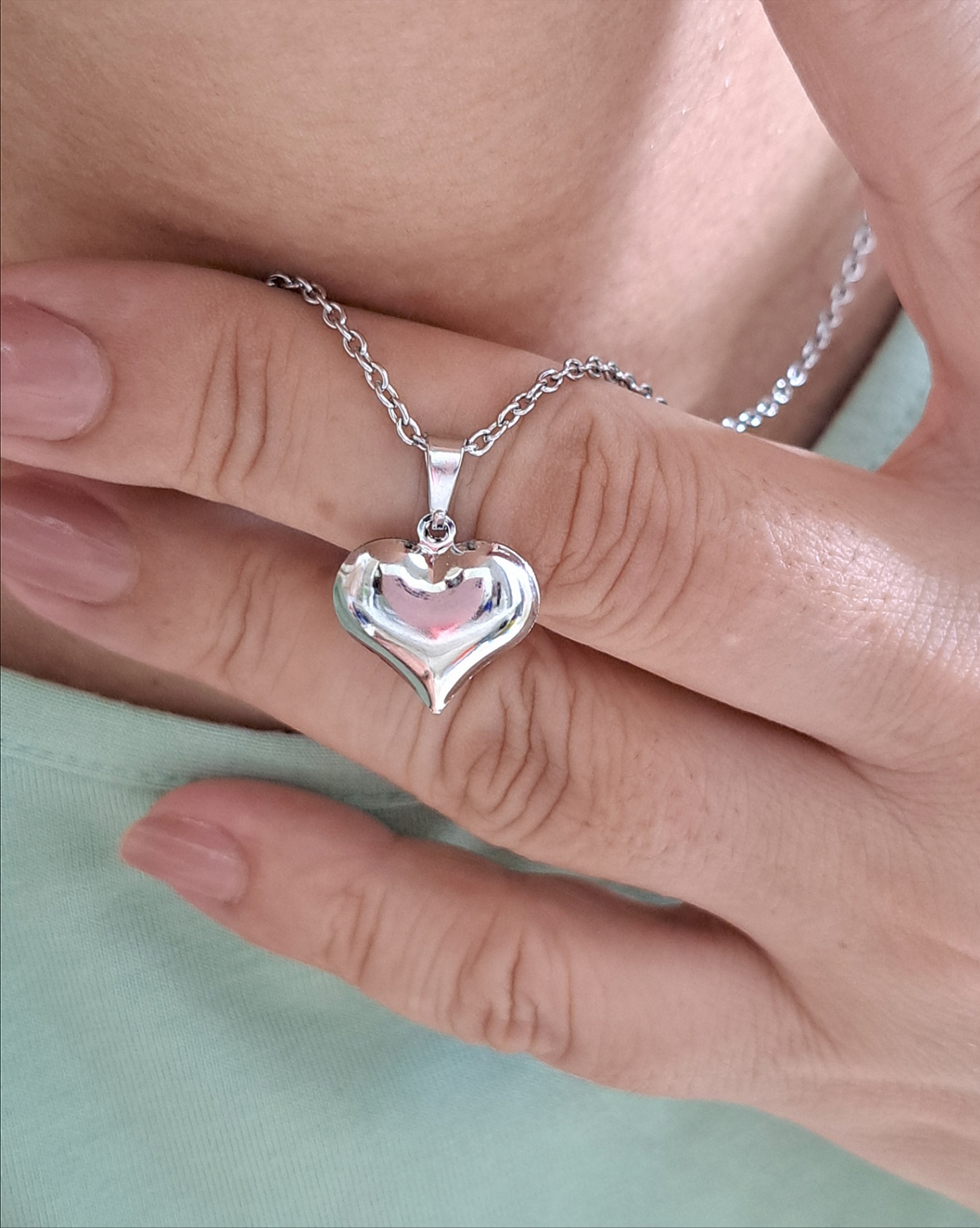 Foto de conjunto coração robusto polido aço inox Foto de conjunto coração robusto polido aço inox