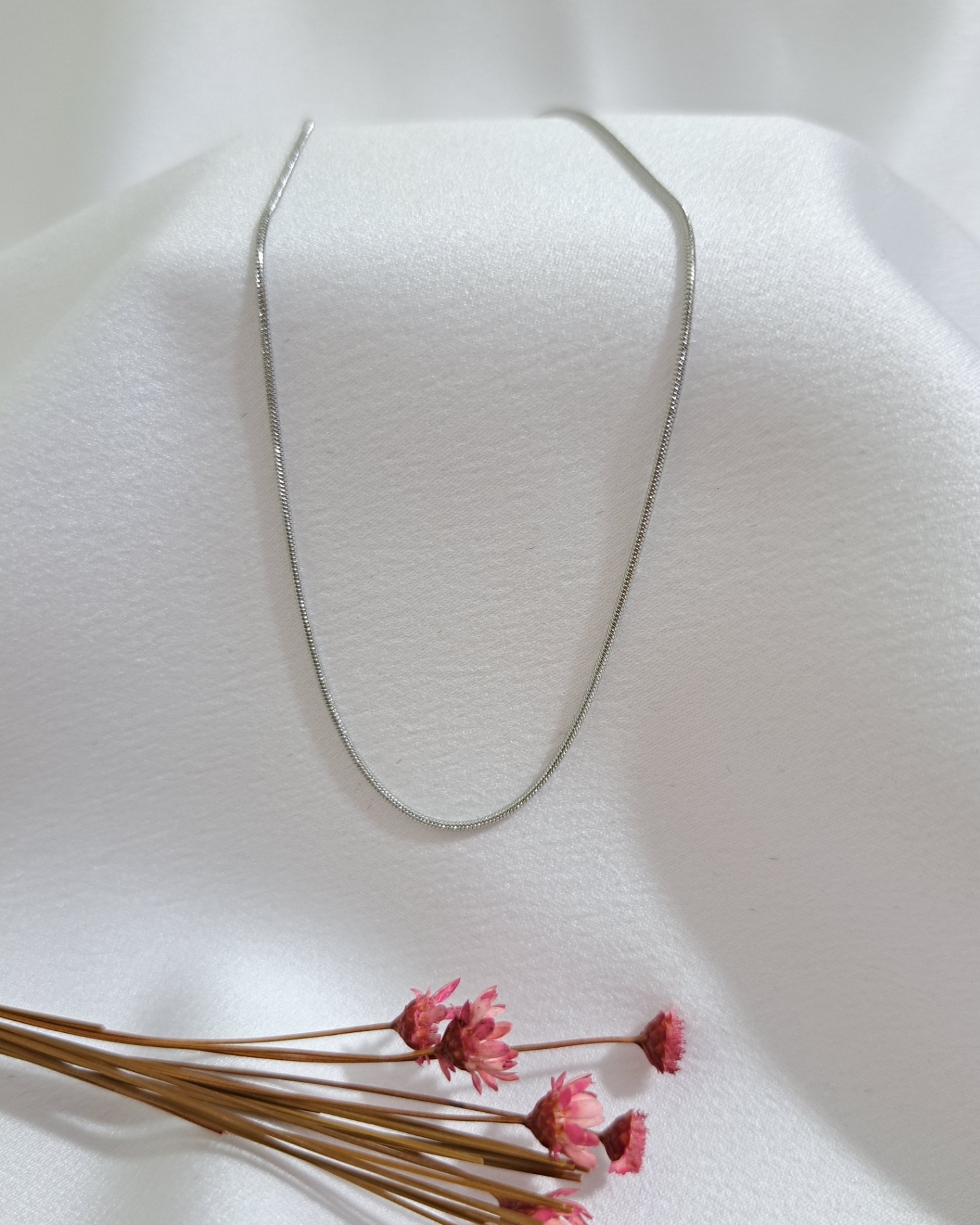 Foto de colar rabo de rato 45cm aço inox 1mm Foto de colar rabo de rato 45cm aço inox 1mm