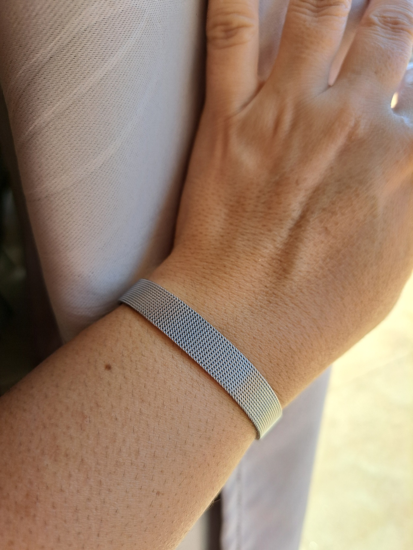 Foto de pulseira esteira cinto em aço inox