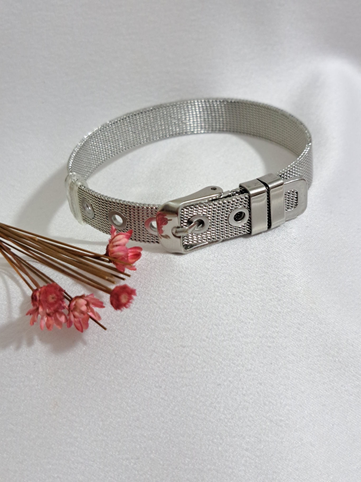 Foto de pulseira esteira cinto em aço inox