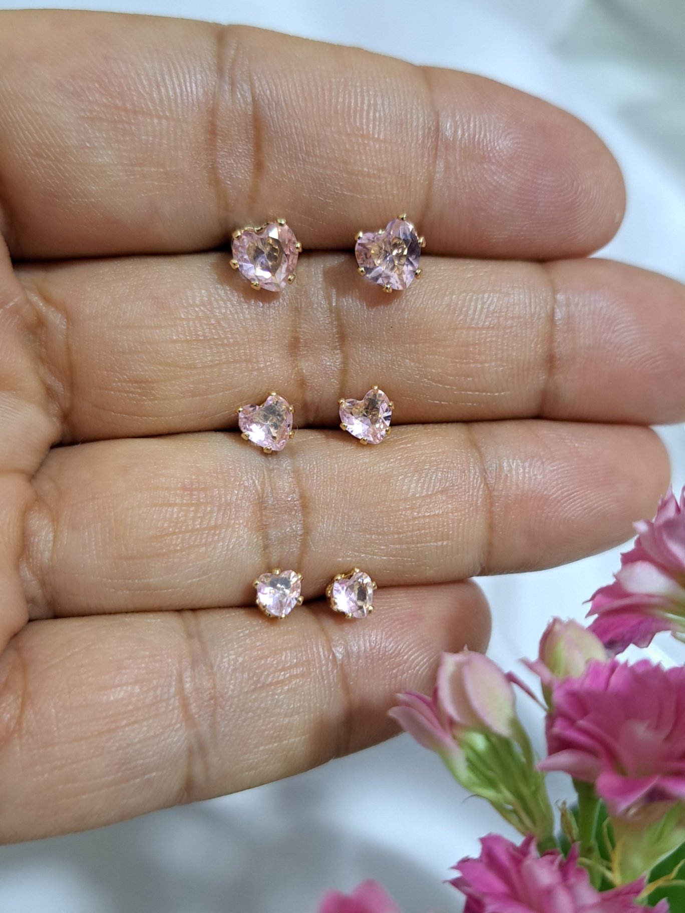 Foto de trio brinco ponto luz coração