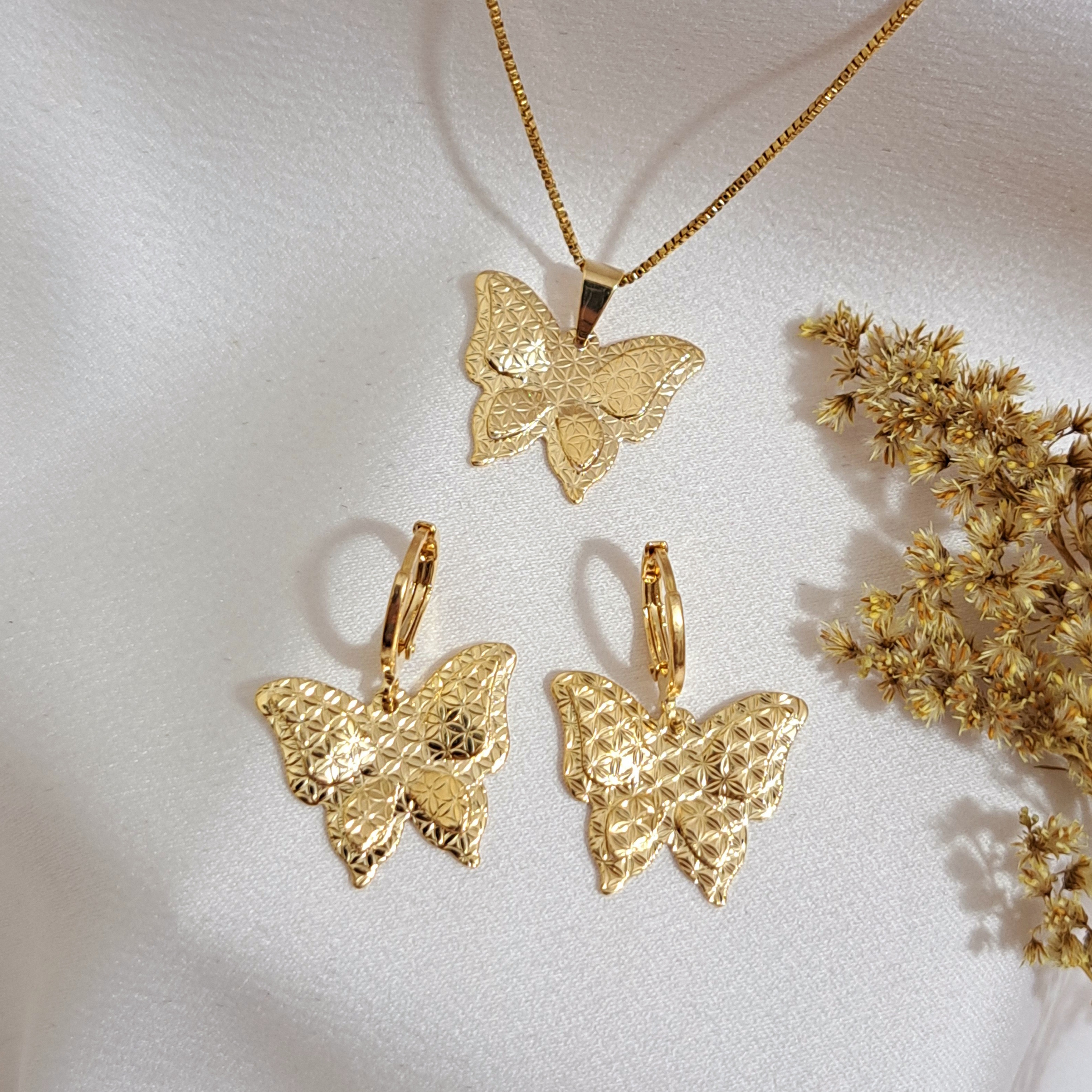 Foto de conjunto borboleta diamantado