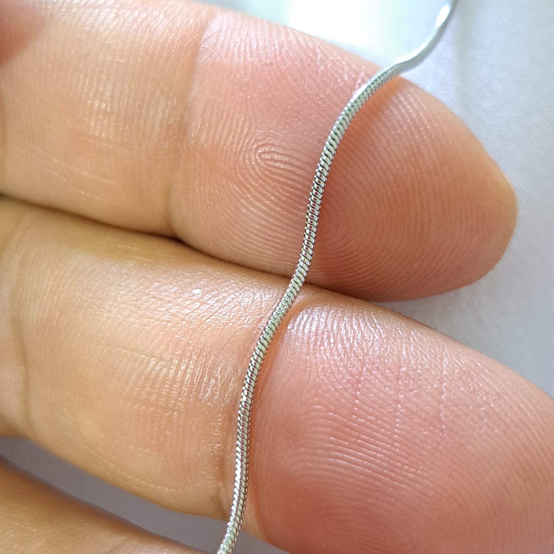 Foto de colar rabo de rato 60cm aço inox