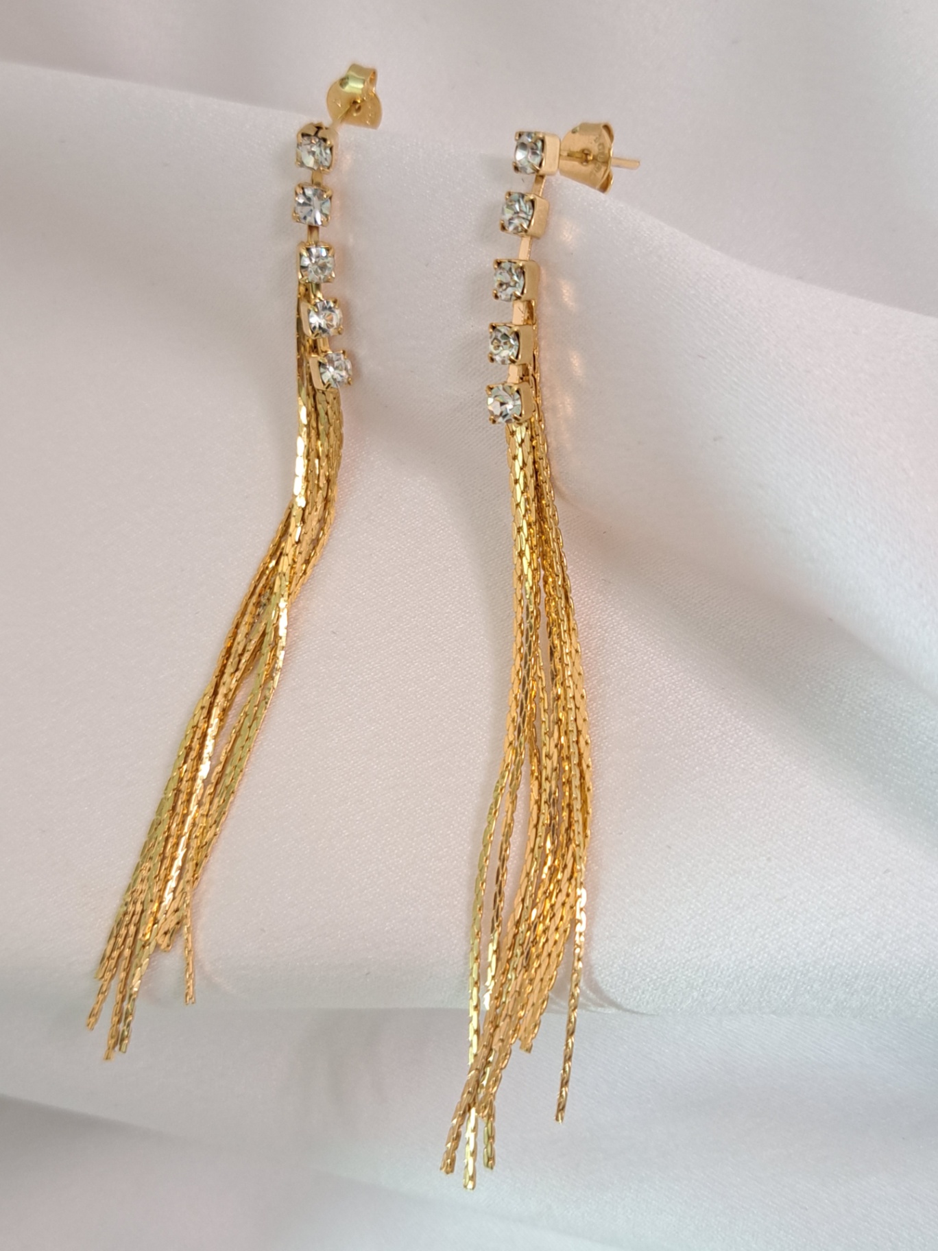 Foto de brinco franja com strass