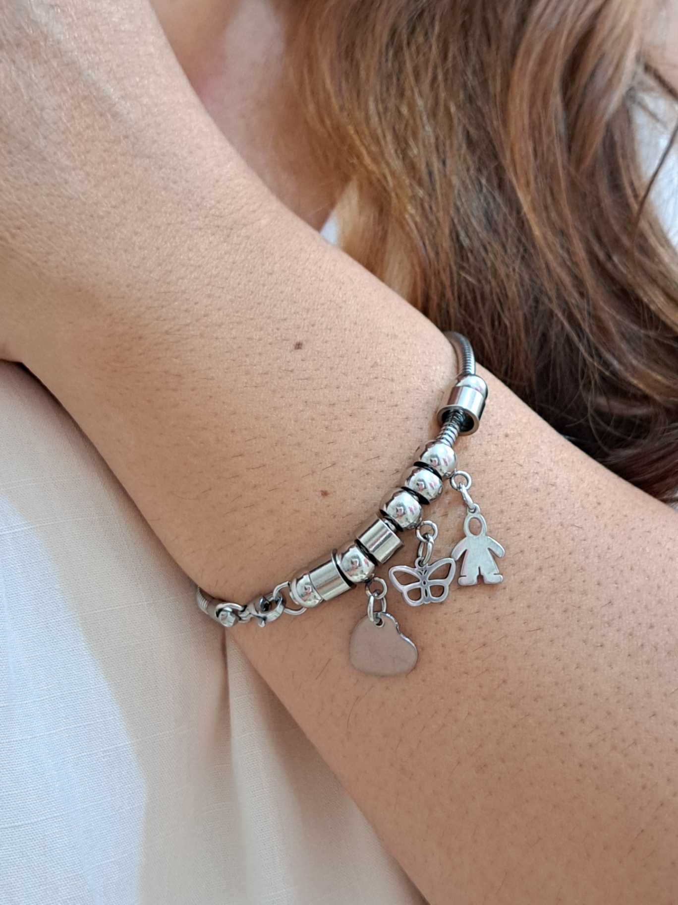 Foto de pulseira mara berlok 1 menino aço inox Foto de pulseira mara berlok 1 menino aço inox