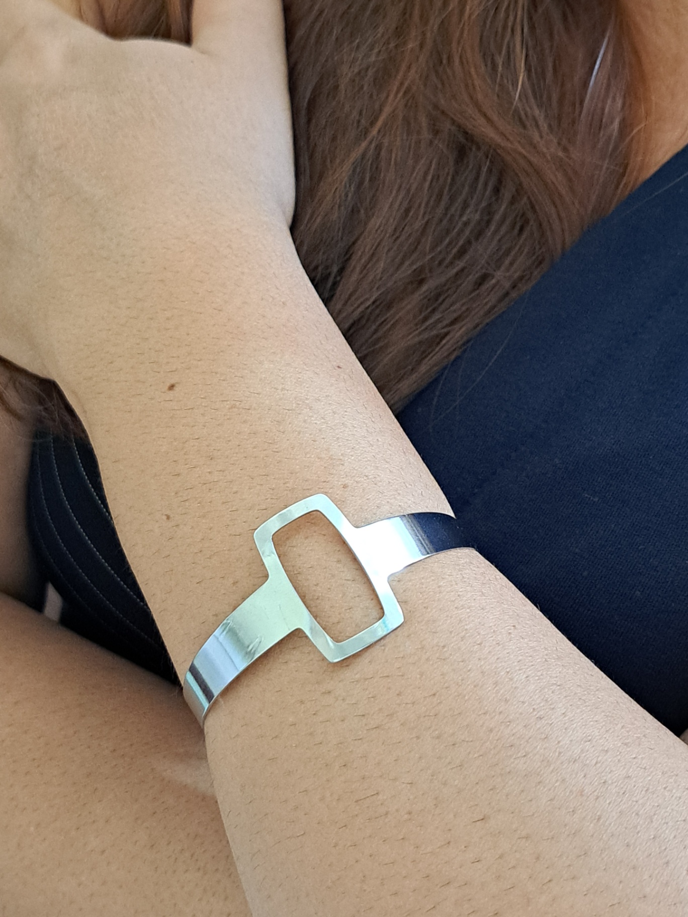 Foto de bracelete milênio em aço inox