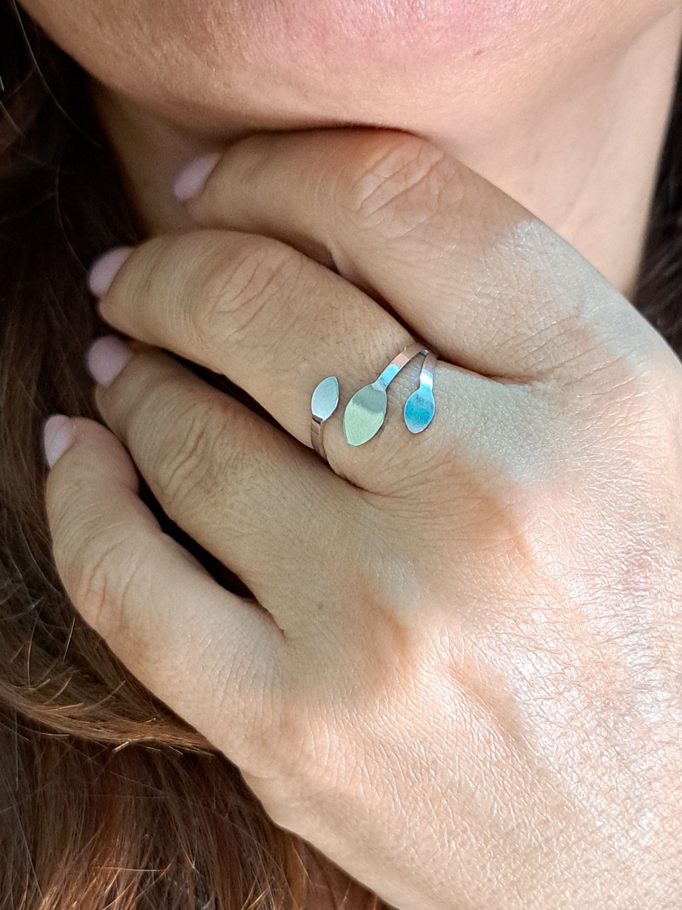 Foto de anel 3 gotas aço inox