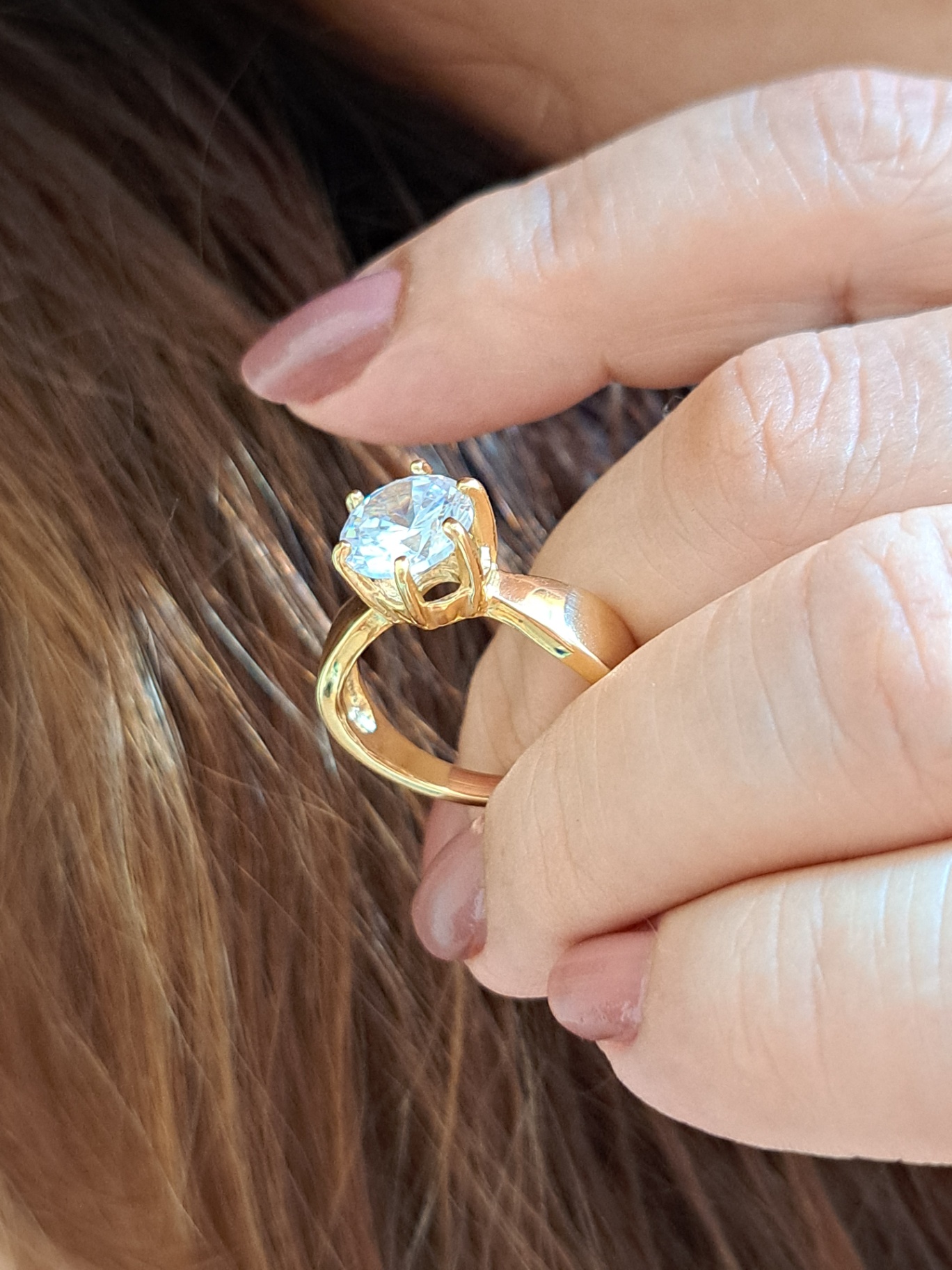 Foto de anel solitário imperial zircônia Foto de anel solitário imperial zircônia